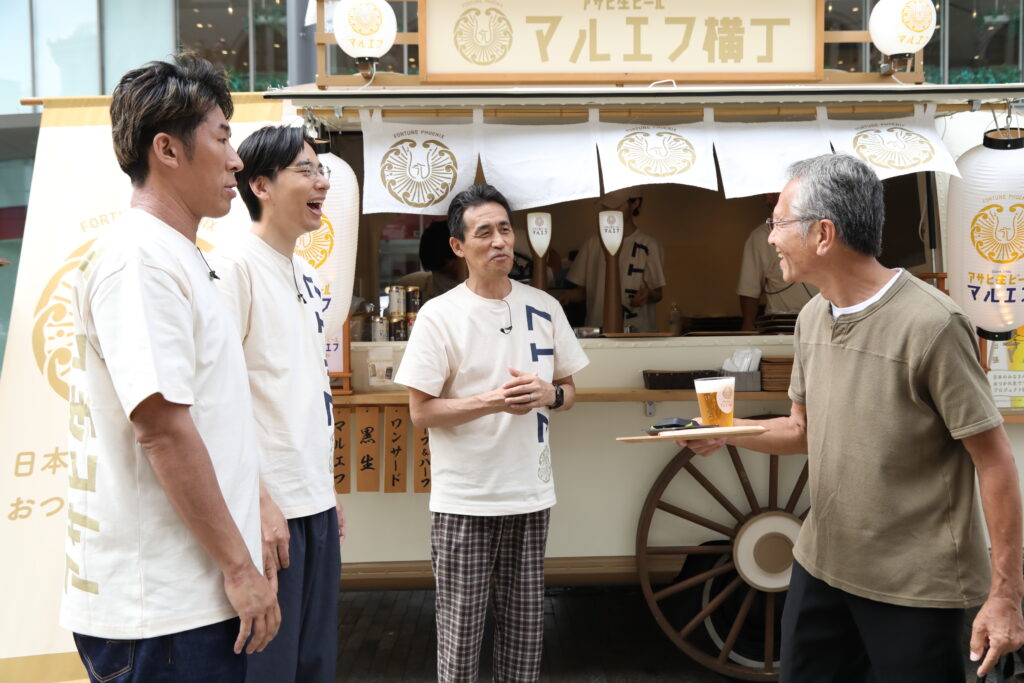 なんば広場で実施したマルエフ横丁