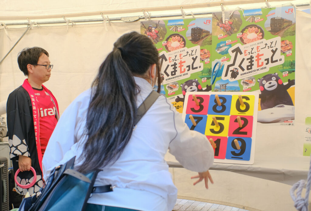 なんば広場で行われた「なんばエキスポ」の熊本県ブース