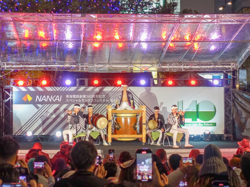 南海電鉄の140周年記念イベントでなんば広場で披露する岸和田のお囃子
